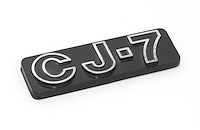 This officially licensed CJ7 emblem from MOPAR attaches to your Jeep with double-backed adhesive tape. for 76-86 Jeep CJ7.