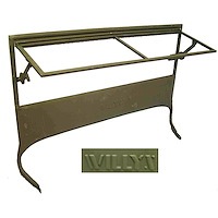 This reproduction windshield frame from Omix-ADA has the officially licensed Willys script logo. It fits 46-49 Willys CJ2A.