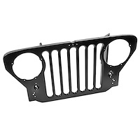 This steel reproduction grille from Omix-ADA fits 47-49 Willys CJ2A.