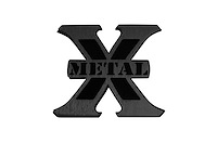 SMALL BLK X-METAL LOGO