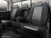 NP92-66 GRAY NP90-Series Neoprene Custom-Fit Rear Seat Cover, Black/Gray Center Panel Fits Select Chevy/GMC