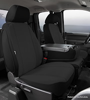 SP88-36 BLACK SP80-Series Seat Protector Poly-Cotton Custom-Fit Front Seat Cover, Black Fits Select Chevy/GMC