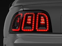 389876 Icon LED Tail Lights for 1996-1998 Ford Mustang, Black Housing [Smoked Lens]
