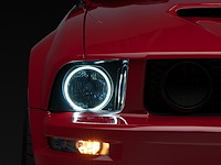 49121 Axial Series CCFL Halo Projector Headlights for 2005-2009 Ford Mustang GT V6, Black Housing [Smoked Lens]