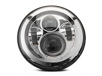 J108043 Axial Series LED Daymaker Headlights for 1997-2018 Jeep Wrangler TJ/JK, Chrome Housing [Clear Lens]