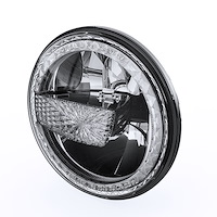J155018 7 in. LED Headlights w/ Halos for 1997-2018 Jeep Wrangler TJ/JK, Black Housing [Clear Lens]