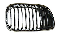 RH GRILLE CHR/BLK BMW 3 SERIES E46 SDN/WGN 02-05