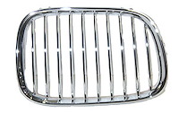 RH GRILLE CHR/BLK BMW 5 SERIES 525I/530I 97-03