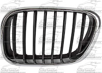 LH GRILLE CHR/BLK BMW X5 00-03