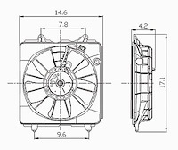 RAD COOLING FAN ASSY BLADE/MOTOR/SHROUD CIVIC CPE/SDN 06-10
