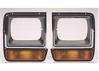 LH H.L. DOOR CHR/BLK W/ SINGLE RECT H.L. DODGE P/U/RAMCHARGER 86-90