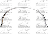 SHE577-93L Rear Wheel Well Molding for Select 1987-1998 Ford Bronco, F-150, F-250, F-350 [Left/Driver Side, Chrome]