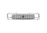 SHE900-99 Grille for Select 1988-1993 Chevrolet Trucks, Blazer, Suburban w/Single Headlamps [Argent Silver/Gray]