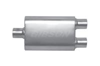 BM0109 MWA Center/Dual Oval Muffler; Stainless