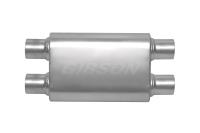 BM0112 MWA Dual in/Dual Out Oval Muffler; Stainless