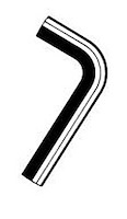 Molded Radiator Hose Centerline Length - 18.2"