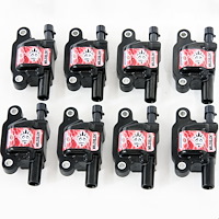 28-0513-CPM Malevolent Coil Packs, GM LS, Black Body, 85000 Volts, Set Of 8