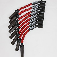 28-1545HTR Coil-Near-Plug Ignition Wire Connector Kit, GM LS/LT, w/Red High Temp Silicone Jacketing, 0 Ohm Resistance, Silicone
