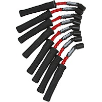 28-1545HTRB Coil-Near-Plug Ignition Wire Connector Kit, GM LS/LT, w/Red High Temp Silicone Jacketing / Black Fire Sleeve, 0 Ohm
