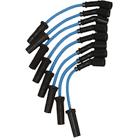 28-1629S Coil-Near-Plug Connector Kit, GM LS/LT, w/9 in. Lead Wire, Black Boots/Blue Wires, 0 Ohm Resistance, Silicone Boots, 8
