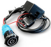 303512BLK Billet Illuminated Exhaust Cutout Push Button Switch [Black]