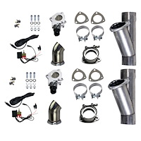 303522D Electronic Aluminized Mild Steel Exhaust Cutout System for 2 1/4 in. Dual Exhaust (Slip-Fit)