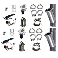 303525D Electronic Aluminized Mild Steel Exhaust Cutout System for 2 1/2 in. Dual Exhaust (Slip-Fit)
