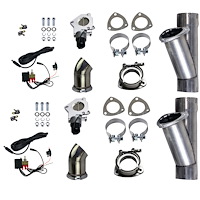 303530D Electronic Aluminized Mild Steel Exhaust Cutout System for 3 in. Dual Exhaust (Slip-Fit)