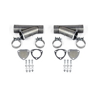 304530D Manual Exhaust Cutout Kit, 3.0 in. (76 mm), Aluminized Mild Steel, w/Slip Fit And Band Clamps, Set Of 2
