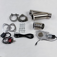 307525 Electronic Exhaust Cutout Kit, 2.5 in. (63 mm), Stainless Steel