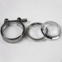 308525-1 Mating Male To Female Interlocking Flanges, 2.5 in. 63 mm., w/V-Band Clamp