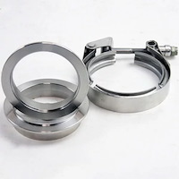 308540-1 Mating Male To Female Interlocking Flanges, 4.0 in. [102mm.], w/V-Band Clamp