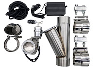 309525 Electronic Exhaust Cutout Kit, 2.5 in., Vacuum Controlled, Stainless Steel, Slip Fit w/ Band Clamp