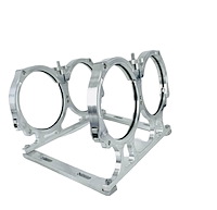 451011 Aluminum Nitrous Bottle Bracket, Aluminum Nitrous, Fits Dual 10/15 lb. and 12 lb. Composite Bottles