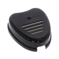 698114B Turn Signal Switch, w/Billet Cover [Groovey], Bright Black, Machined Detailed Lines