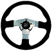GT Rally Steering Wheel Black Leather Grained Finish Grip