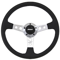 Collector"s Edition Fibertech Steering Wheel 3-Spoke - Polished Aluminum