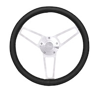 1902-1 Billet Series Leather Steering Wheel Kit for 1969-1991 Select Ford Cars Trucks & SUVs [Polished]