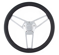 1902 Billet Series Leather Steering Wheel Kit for 1969-1991 Select Ford Cars Trucks & SUVs [Polished]