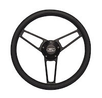 1907-1 Billet Series Leather Steering Wheel Kit for 1970-1991 Select Ford Cars Trucks & SUVs [Black]