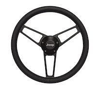 1909 Billet Series Leather Steering Wheel Kit for 1974-1995 Select Jeep Models [Black]