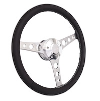 Billet Classic Series Steering Wheel and Installation Kit [Black]