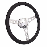 Billet Classic Series Steering Wheel and Installation Kit [Black]
