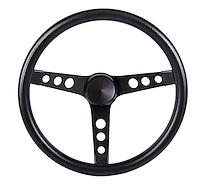 Classic Series Steering Wheel [Black Foam Grip Steering Wheel, 11-1/2 in. Diameter, 3-3/4 in. Dish, Drilled 3-Spoke, Black]