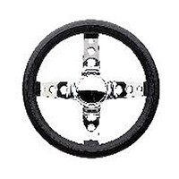 Black Foam Grip Steering Wheel 11-3/4" Diameter