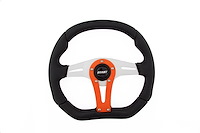 D-Series Steering Wheel Clear Anodized with Black Grip