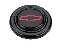 GM Licensed Horn Button [Chevy Logo (Black & Red), Black]