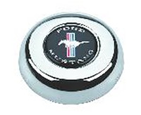 Ford Licensed Horn Button [Aluminum, Mustang Logo, Chrome]