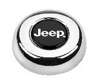 Mopar Licensed Horn Button [Aluminum, Jeep Logo, Chrome]