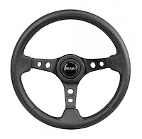 Performance/Race Series Aluminum Steering Wheel [Black Anodized, Black Hand Grip]